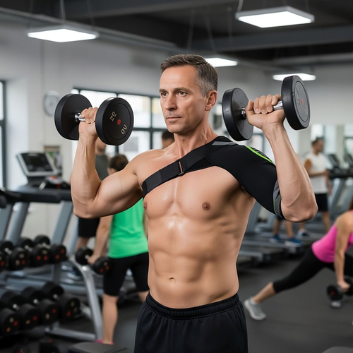 Lifestyle image of  Bodyassist Contoured 3D Comfort Shoulder Sleeve