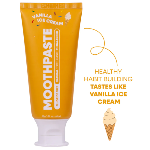 Product image of MooGoo Kids Fluoride Free Toothpaste Vanilla Ice Cream 50g