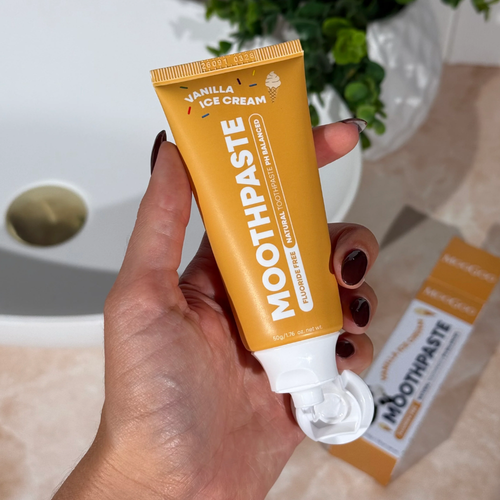 Product image of MooGoo Kids Fluoride Free Toothpaste Vanilla Ice Cream 50g