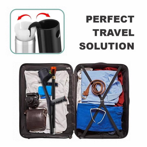 Features of Bodyassist Adjustable Euro Forearm Crutch with Elbow Strap Adult Single