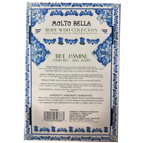 Molto Bella Body Wash Blue Jasmine Set of 2 1000ml