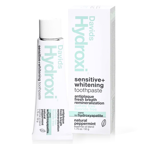 Davids Sensitive+Whitening Nano-Hydroxyapatite Toothpaste Natural Peppermint Fluoride Free Vegan 50g product image