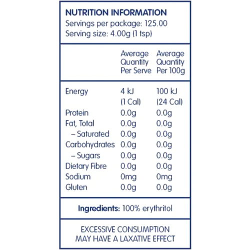 Naturally Sweet 100% Natural Erythritol 500g