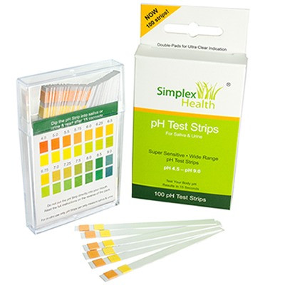 Simplex Health pH 4.5 - 9.0 Test Strips 100 Pack