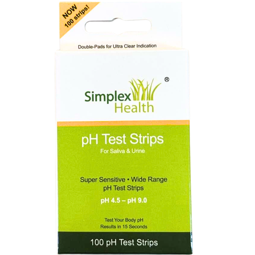 Simplex Health pH 4.5 - 9.0 Test Strips 100 Pack