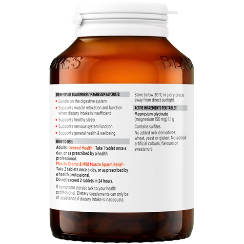 Blackmores Magnesium Glycinate 100 Tablets