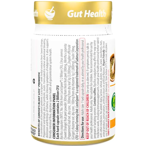 Caruso's One-A-Day Bloat Less Probiotic 42 Capsules