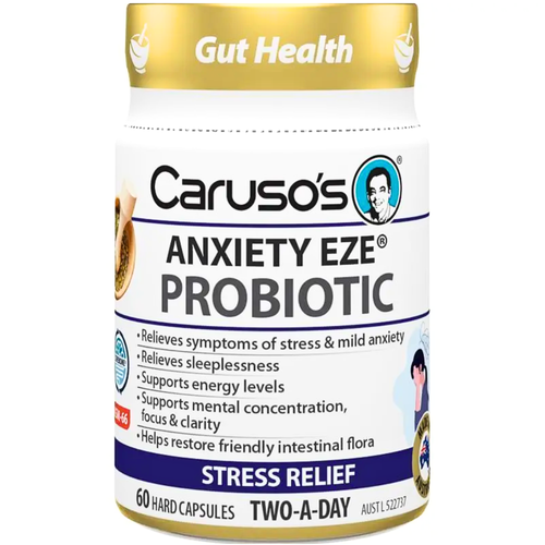 Caruso's Two-A-Day Anxiety Eze Probiotic 60 Capsules
