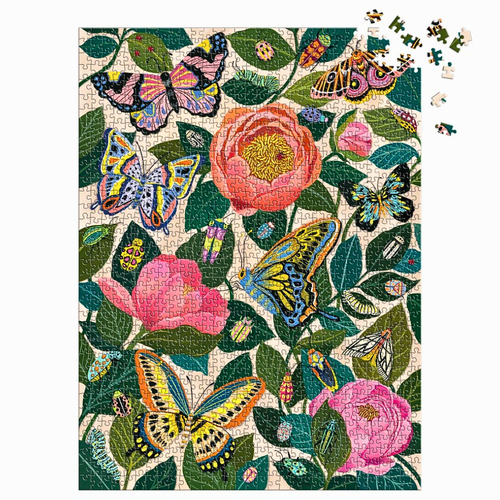 Galison Between the Blooms Multi-Coloured Foil Puzzle 1000pcs