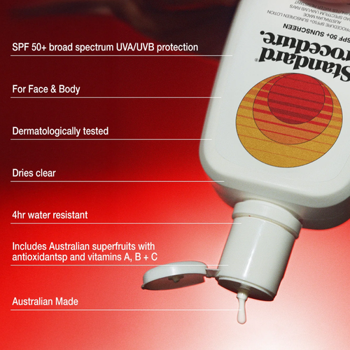Standard Procedure Broad Spectrum Sunscreen Lotion SPF 50+ 250mL
