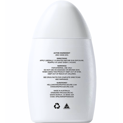 Standard Procedure Silk Mineral Face Sunscreen SPF 50+ 50mL