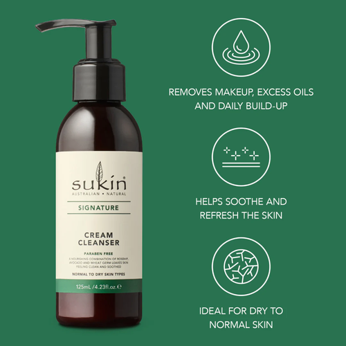 Sukin Signature Cream Cleanser Pump 125ml