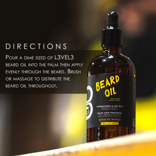 L3VEL3 Softening Argan Beard Oil 100mL
