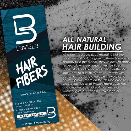 L3VEL3 Dark Brown Hair Fibers 27.5g