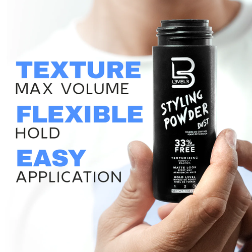 L3VEL3 Hair Styling Powder Dust High Hold 60g