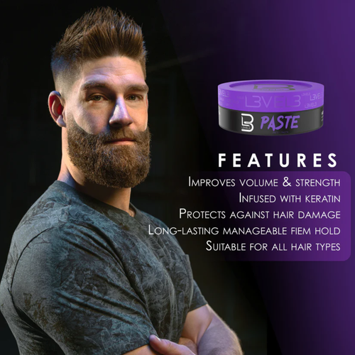 L3VEL3 Hair Styling Paste Matte Finish 150mL