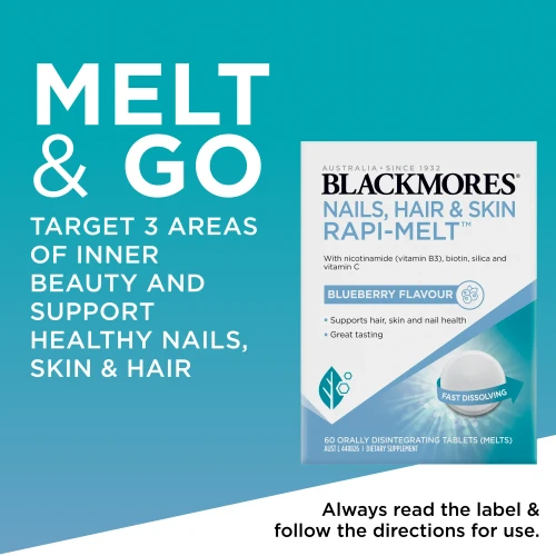 Blackmores Nails, Hair & Skin Rapi-Melt 60 Tablets