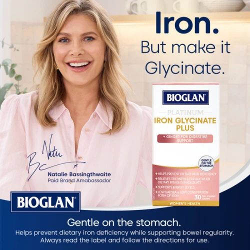 Bioglan Platinum Iron Glycinate Plus 30 Capsules