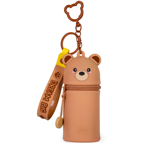 Legami Mini Kawaii Teddy Bear Coin Purse with Key Ring
