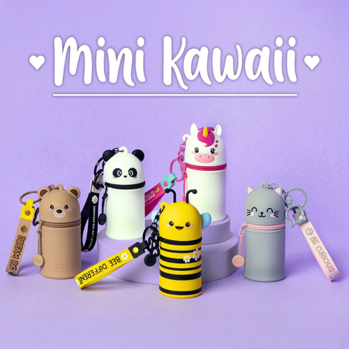 Legami Mini Kawaii Teddy Bear Coin Purse with Key Ring