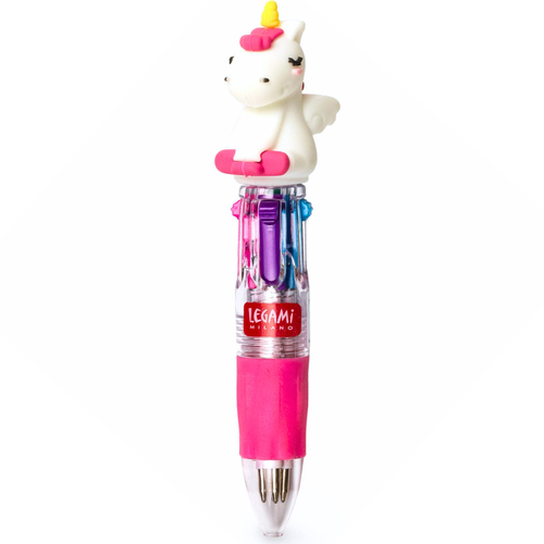 Legami Milano 4-Colour Mini Ballpoint Pen Unicorn
