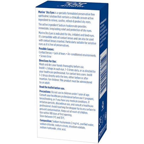Murine Dry Eyes 2 mg/mL New Formula 10mL
