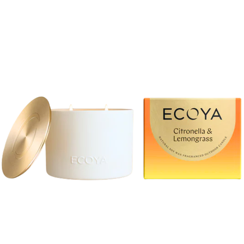 Ecoya Citronella & Lemongrass Outdoor Soy Candle 520g
