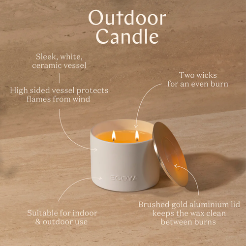 Ecoya Citronella & Lemongrass Outdoor Soy Candle 520g