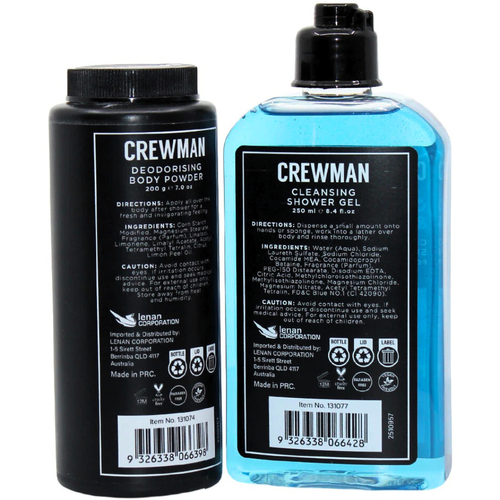 Crewman Ocean Breeze & Sea Salt Body Powder 200g and Shower Gel 250mL Gift Set