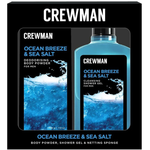Crewman Ocean Breeze & Sea Salt Body Powder 200g and Shower Gel 250mL Gift Set