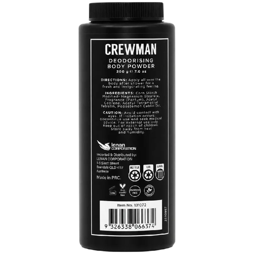 Crewman Sandalwood & Amber Body Powder 200g