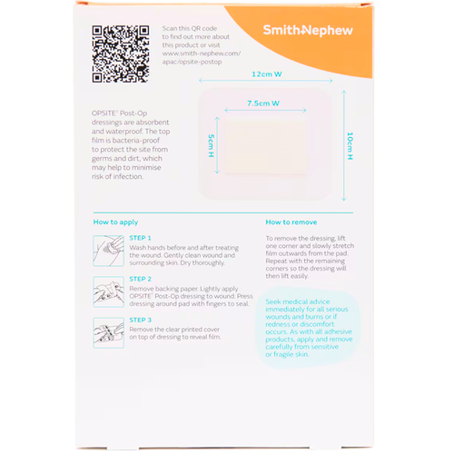 Smith & Nephew Opsite Post-Op 12cm x 10cm Dressing 3Pack