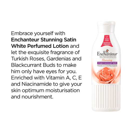 Enchanteur Stunning Perfumed Rose Gardenia Blackcurrant Satin Smooth Lotion 200mL