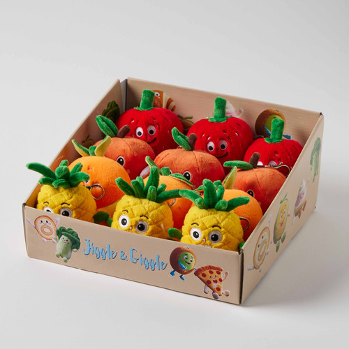 Jiggle & Giggle Munchettes Plush Fruity Keychain Assorted 1 Piece