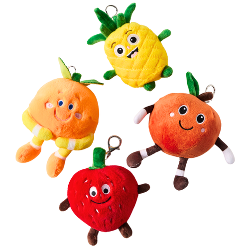 Jiggle & Giggle Munchettes Plush Fruity Keychain Assorted 1 Piece