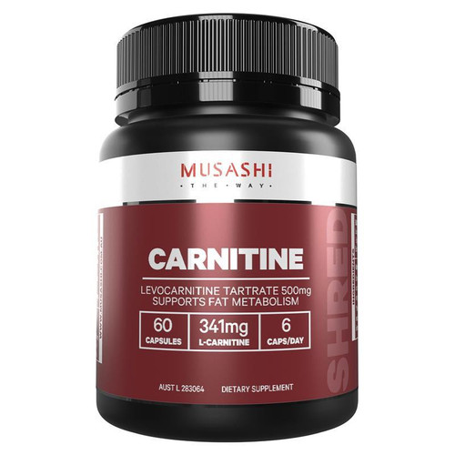 Musashi Carnitine 60 Capsules [Exp: 17 Jul 2026]