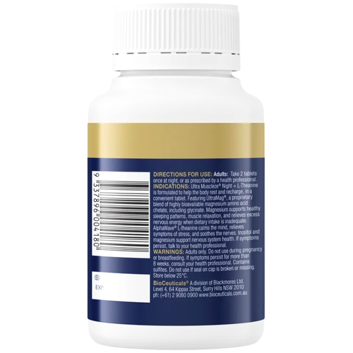 BioCeuticals Muscleze® Night + L-Theanine 60 Capsules