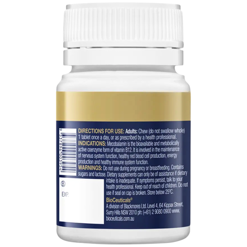 BioCeuticals Methyl B12 Chewable 60 Tablets