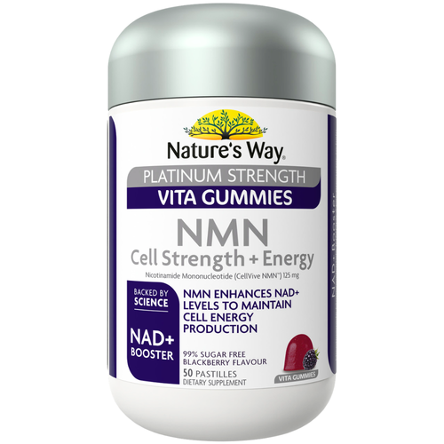 Nature's Way Platinum Strength Vita Gummies NMN Cell Strength + Energy 50 Pastilles