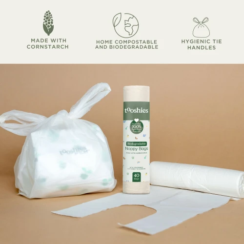 Tooshies Biodegradable Nappy Bags 40 Pack