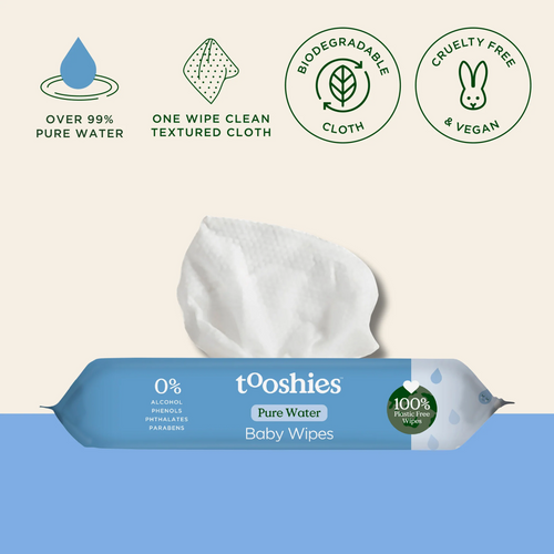 Tooshies Pure Water Wipes 70 Pack