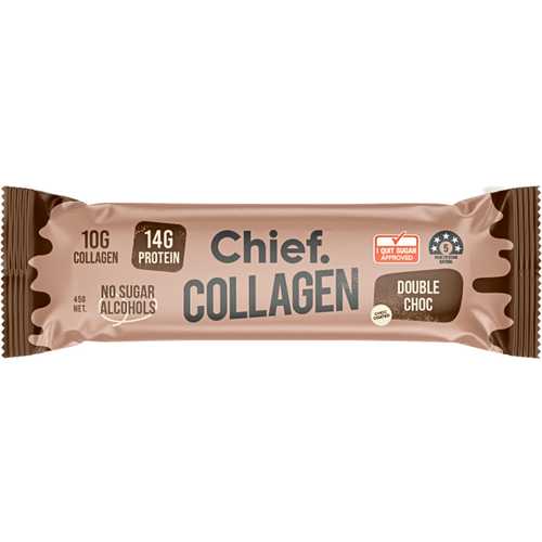 Chief. Collagen Protein Bar Double Choc 45g