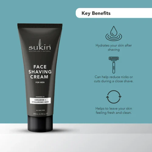 Sukin Mens Face Shaving Cream 200mL