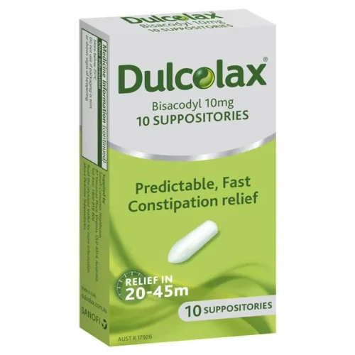 Dulcolax Suppositories Constipation Relief 10 Pack