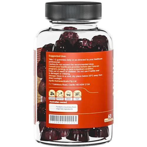 Apollo Black Seed Oil Blackcurrant 60 Gummies