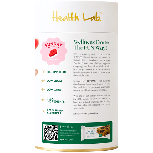 Health Lab Limited Edition Funday Inspired Strawberry & Cream Protein Powder 10 Servings 330g