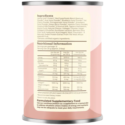 Hemp Foods Plant Based Collagen Powder 240g