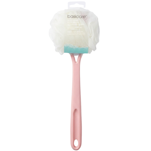 Basicare Dual-Sided Bath Brush Pink