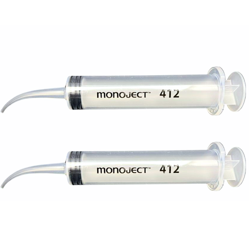 Monoject Curved Tip Syringe 12mL 2 Pack