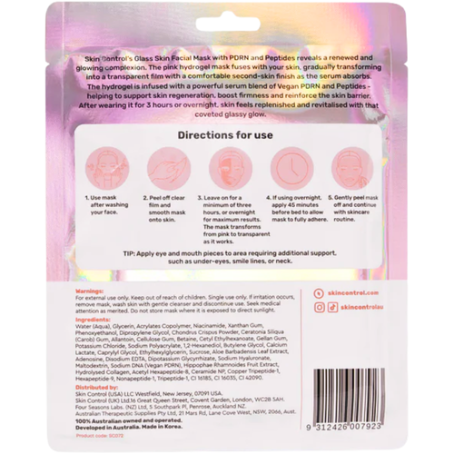 Skin Control Glass Skin Facial Mask PDRN & Peptides 34mL